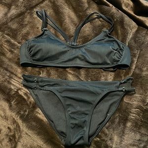 black bathing suit set